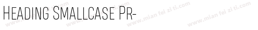 Heading Smallcase Pr字体转换